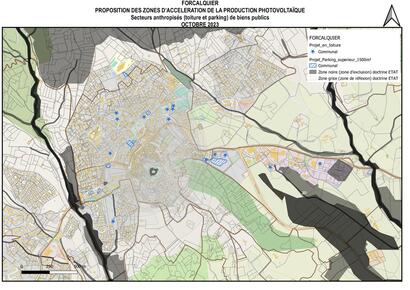 Consultation : Zones d'accélération de la production photovoltaïque sur le territoire de la commune de Forcalquier